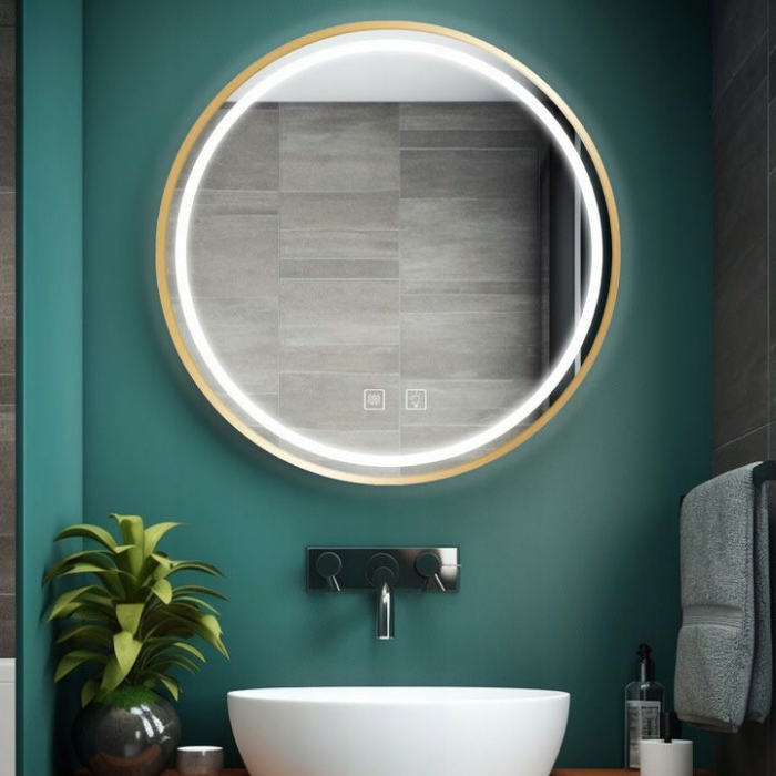 Oglindă LED 60cm MMJ BRUSH GOLD [6]