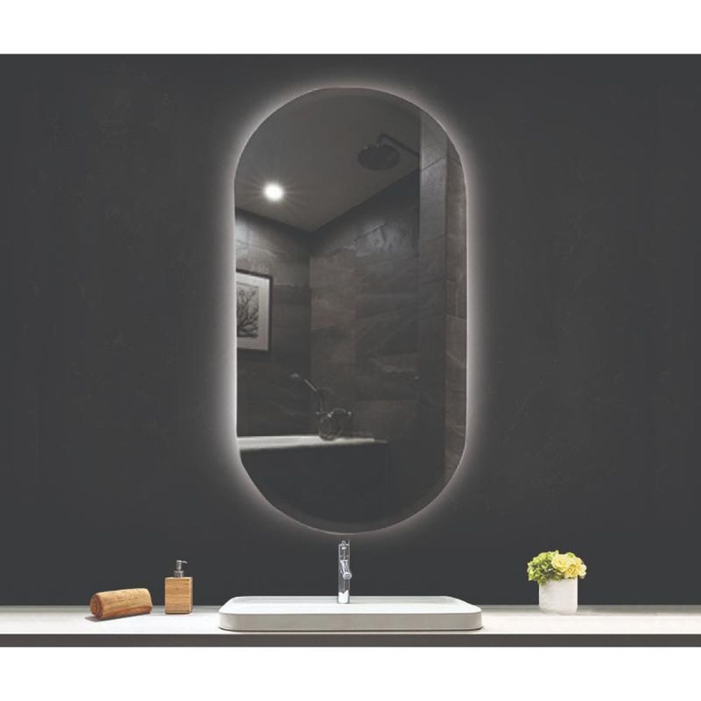 Oglinda ovala cu iluminare LED 3 culori si dezaburire, 60 cm, Fluminia Dali Ambient [3]