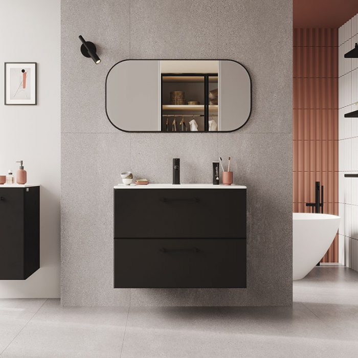 Oglinda reversibila 50X100 cm, rama MDF, culoare negru mat, Mo-re Defra [4]