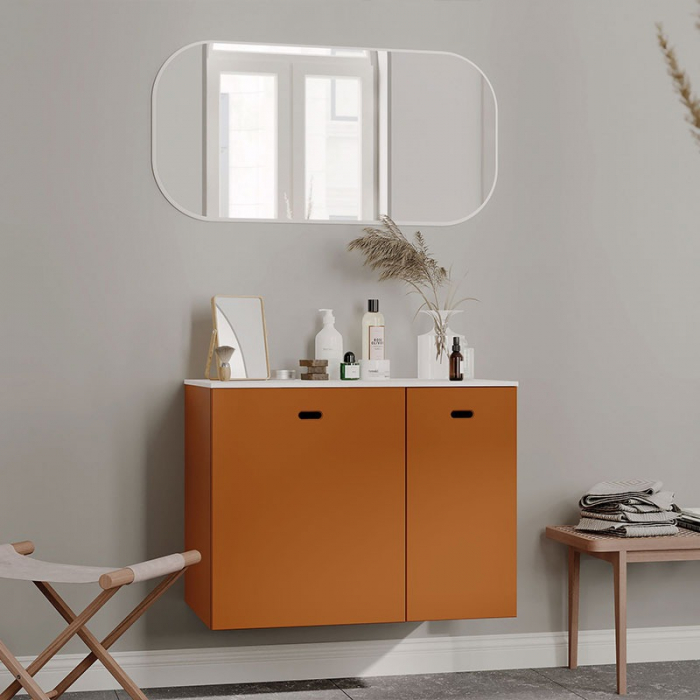 Oglinda reversibila 50X100 cm, rama MDF, culoare alb mat, Mo-re Defra [2]