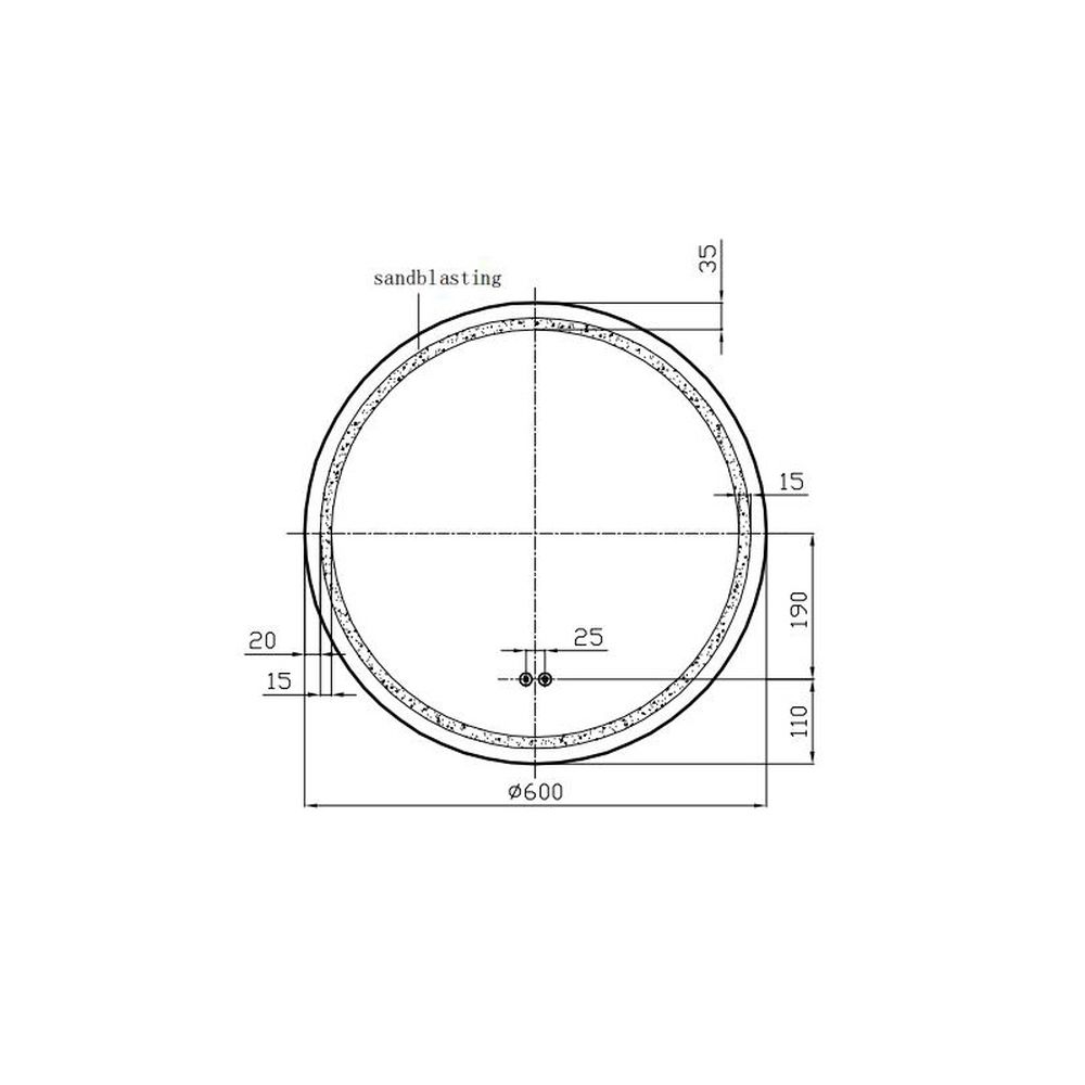 Oglinda rotunda 60 cm cu iluminare LED si dezaburire, Fluminia, Ando [4]