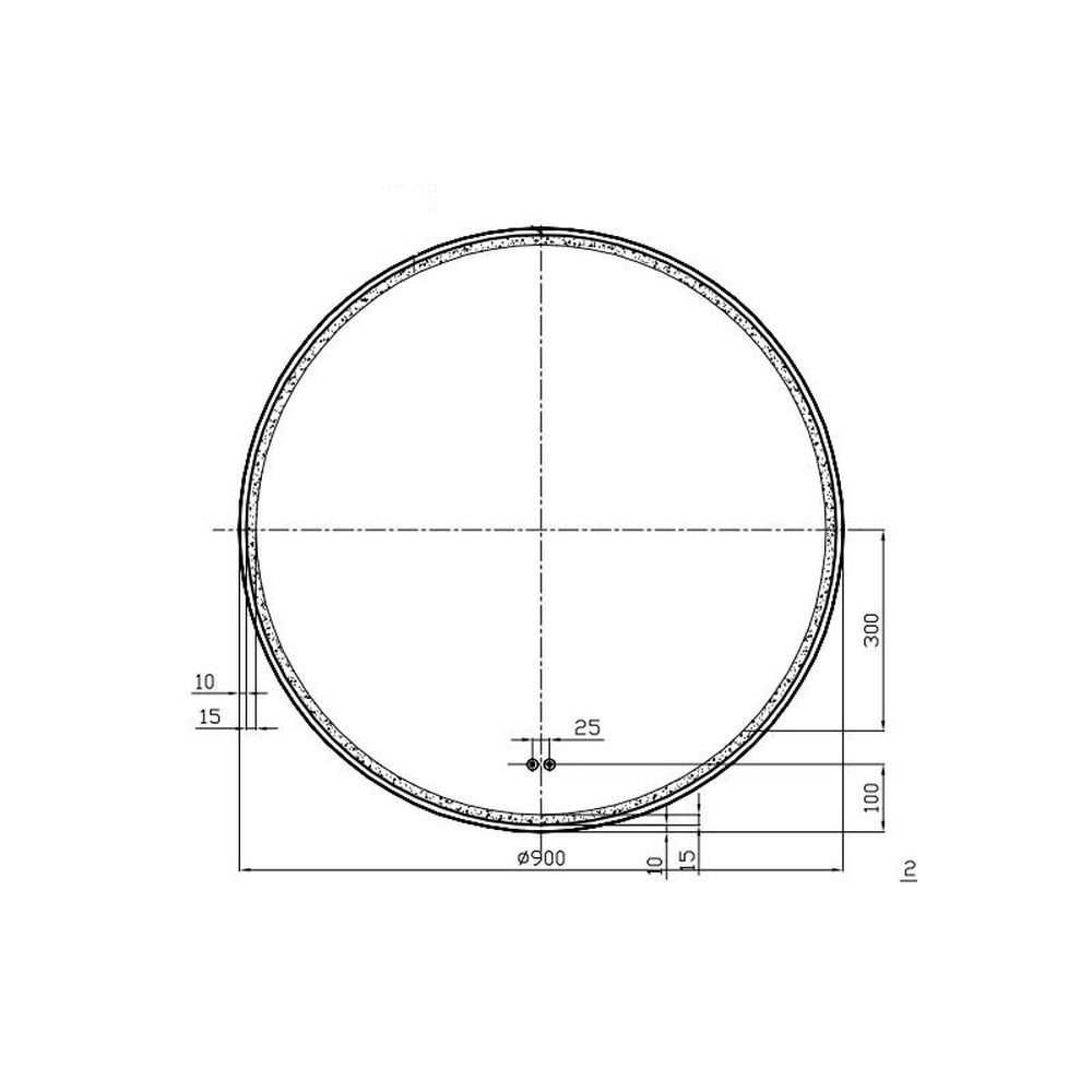 Oglinda rotunda 90 cm cu rama neagra, iluminare LED si dezaburire, Fluminia, Ando [5]