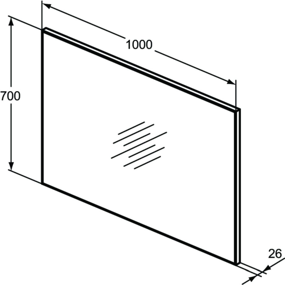 Oglinda dreptunghiulara 100 cm Ideal Standard S Mirror&Light [6]