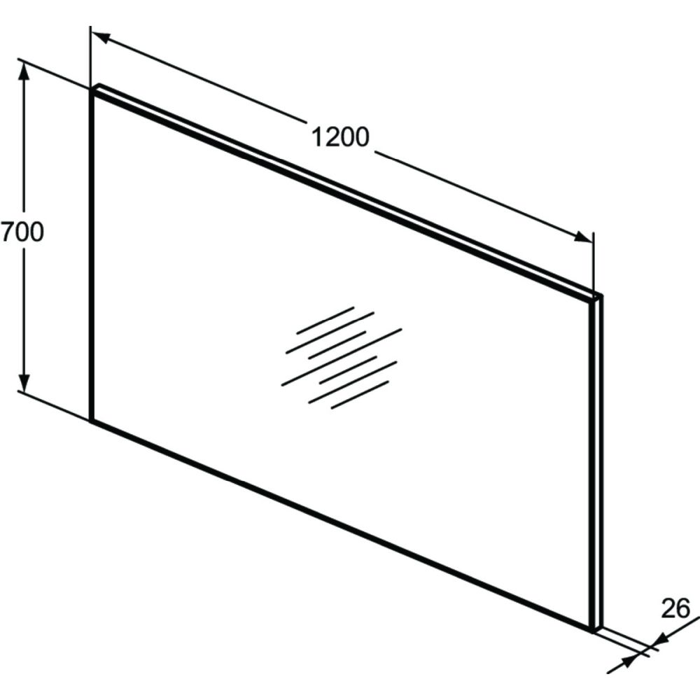 Oglinda dreptunghiulara 120 cm Ideal Standard S Mirror&Light [2]