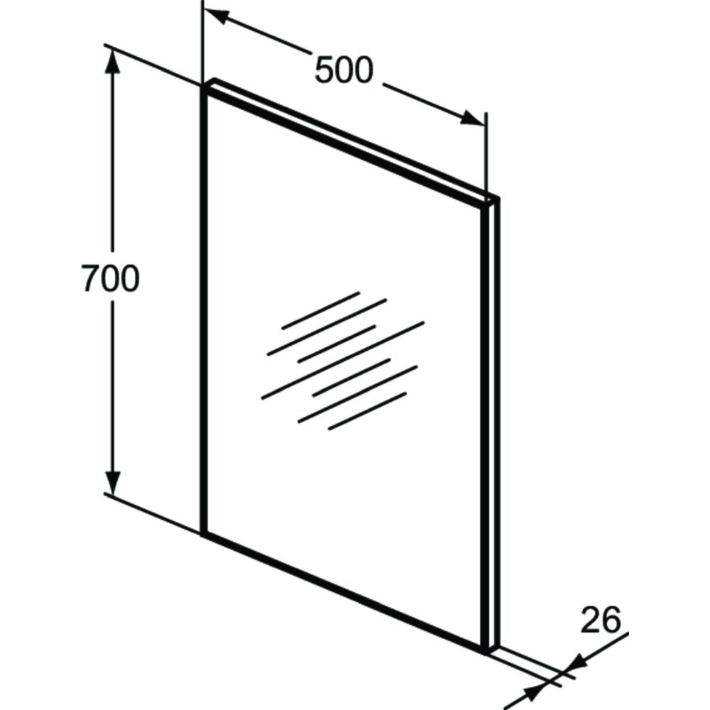 Oglinda dreptunghiulara 50 cm Ideal Standard S Mirror&Light [4]