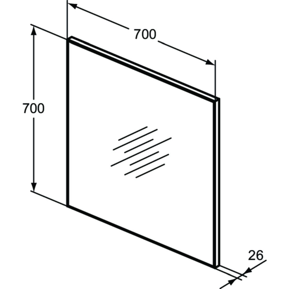 Oglinda dreptunghiulara 70 cm Ideal Standard S Mirror&Light [2]