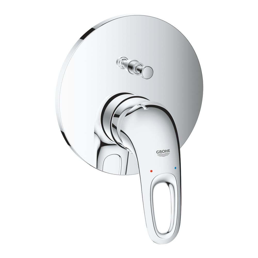 Baterie cada incastrata culoare crom, cu 2 cai, Grohe Eurostyle