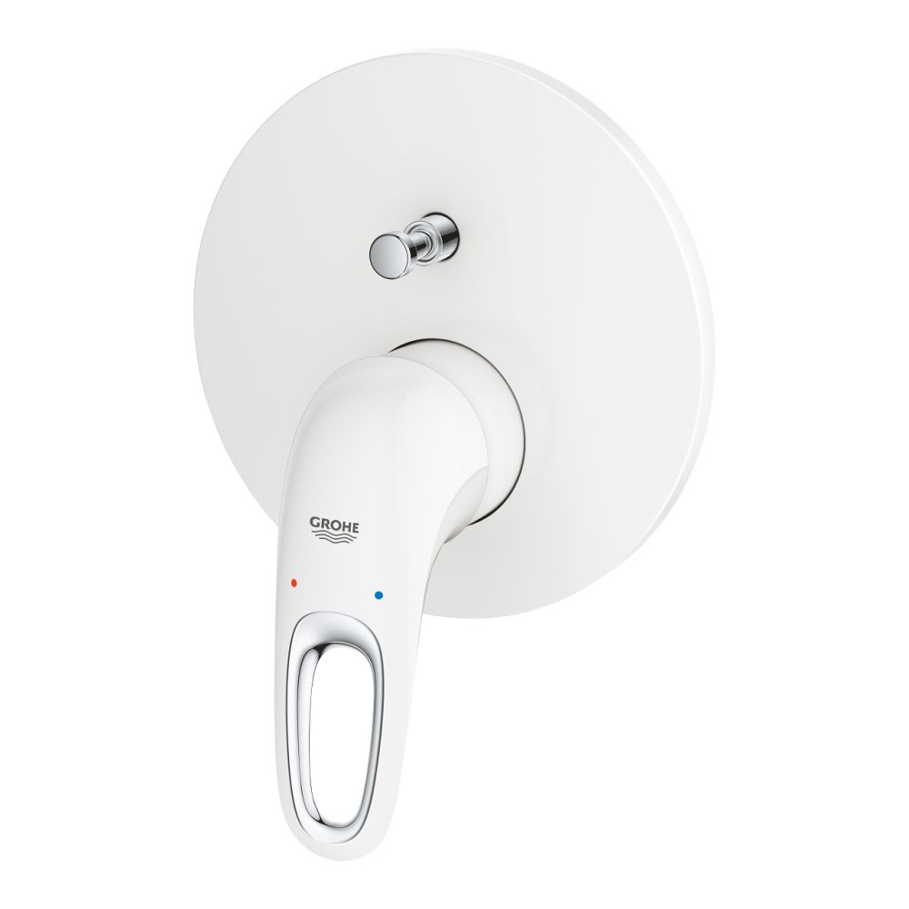 Baterie cada incastrata culoare alba, cu 2 căi, Grohe Eurostyle [3]