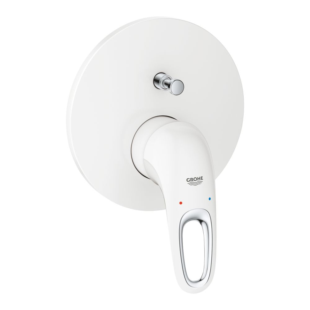 Baterie cada incastrata culoare alba, cu 2 cai, Grohe Eurostyle