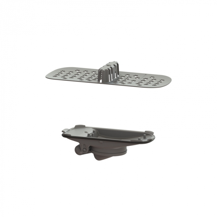 Rigola de dus faiantabila Kessel plus capac Multistop 65 cm, cu sita pentru par si clapeta antimiros [2]