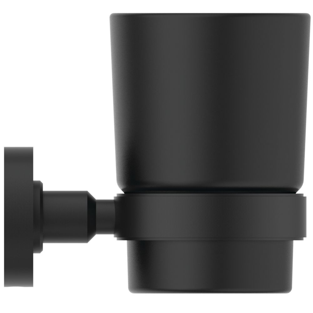 Suport pahar periute de dinti sticla neagra mata Ideal Standard IOM [2]