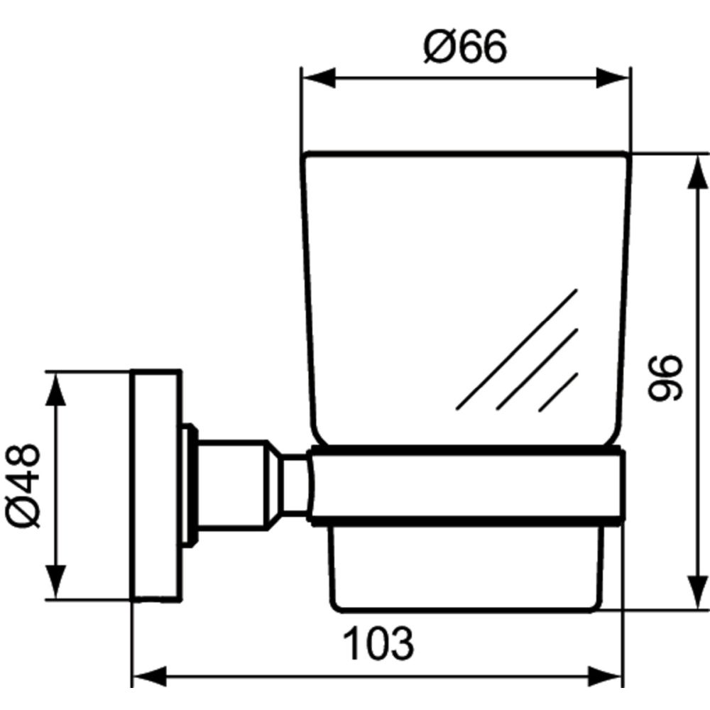 Suport pahar periute de dinti Ideal Standard IOM crom lucios [2]