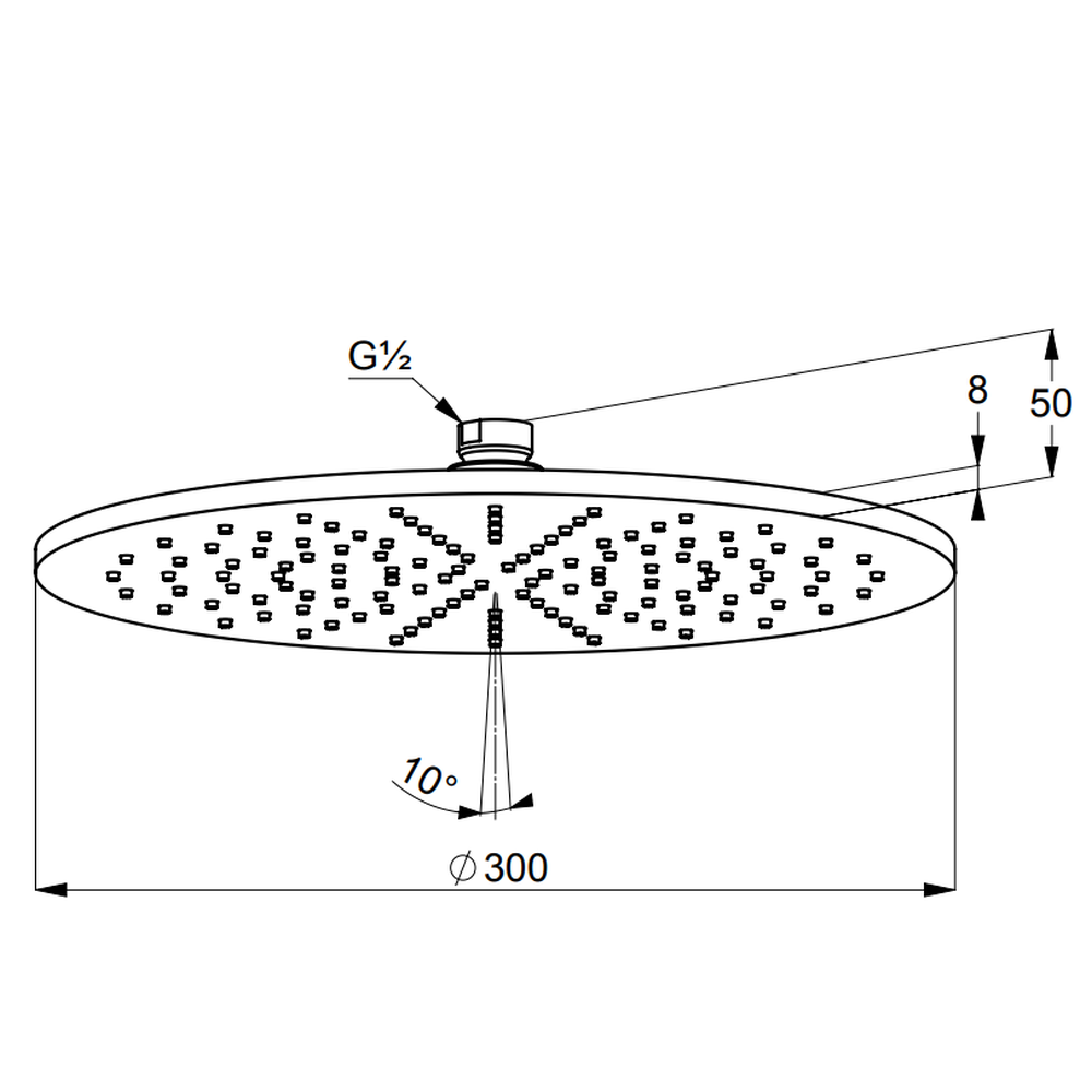 Palarie dus rotunda crom Ø 300 mm Kludi A-QA 6433005-00 [2]
