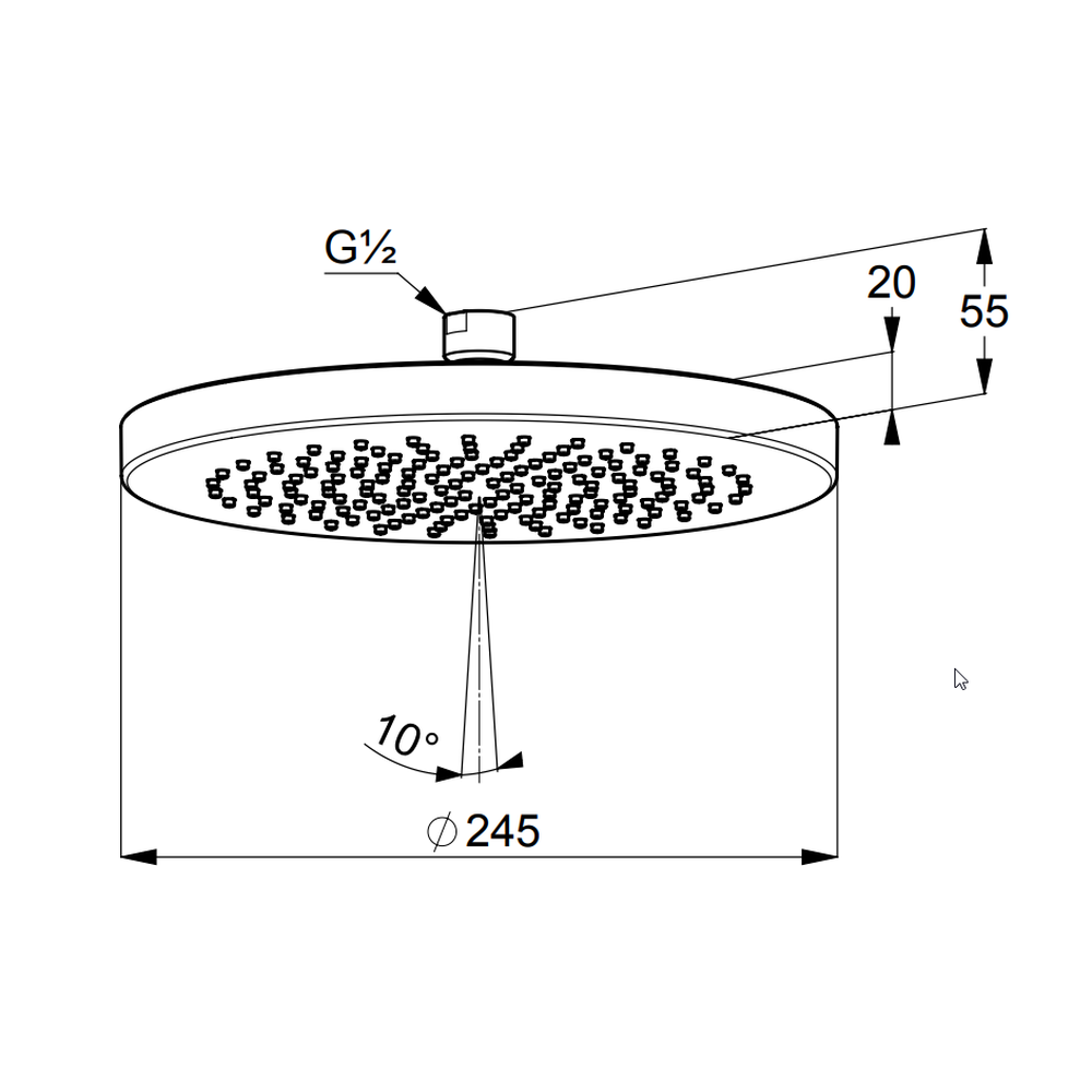 Palarie dus rotunda crom Ø 245 mm Kludi A-QA 6651105-00 [2]