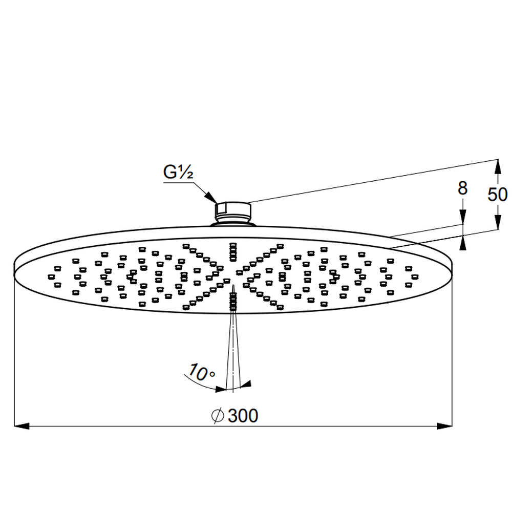 Palarie dus rotunda negru mat Ø 300 mm Kludi A-QA 6433087-00 [2]