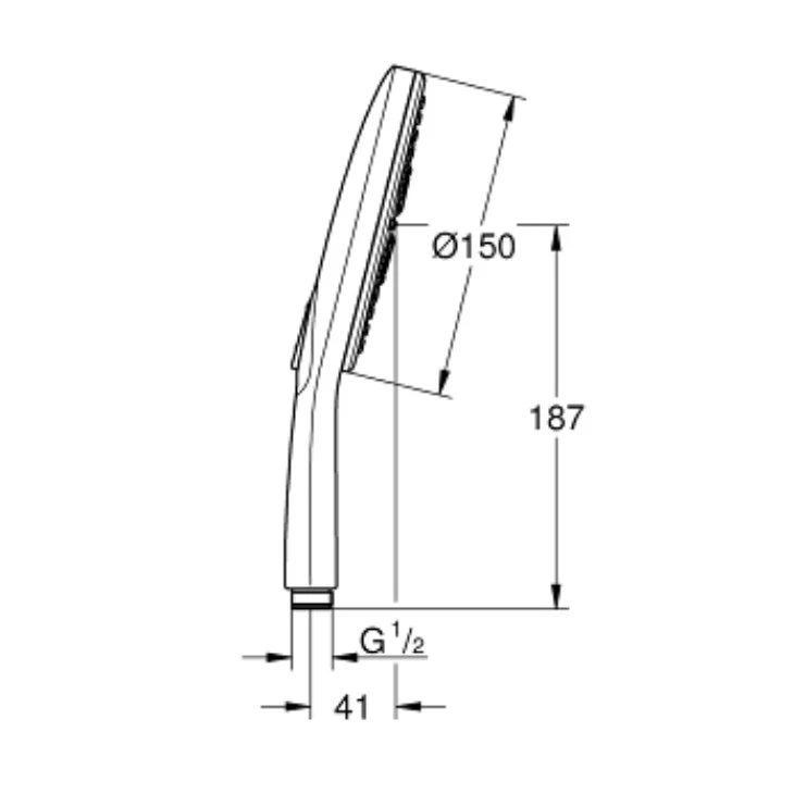 Para de dus crom cu 3 jeturi, 15 cm diametru, Grohe Rainshower SmartActive [2]