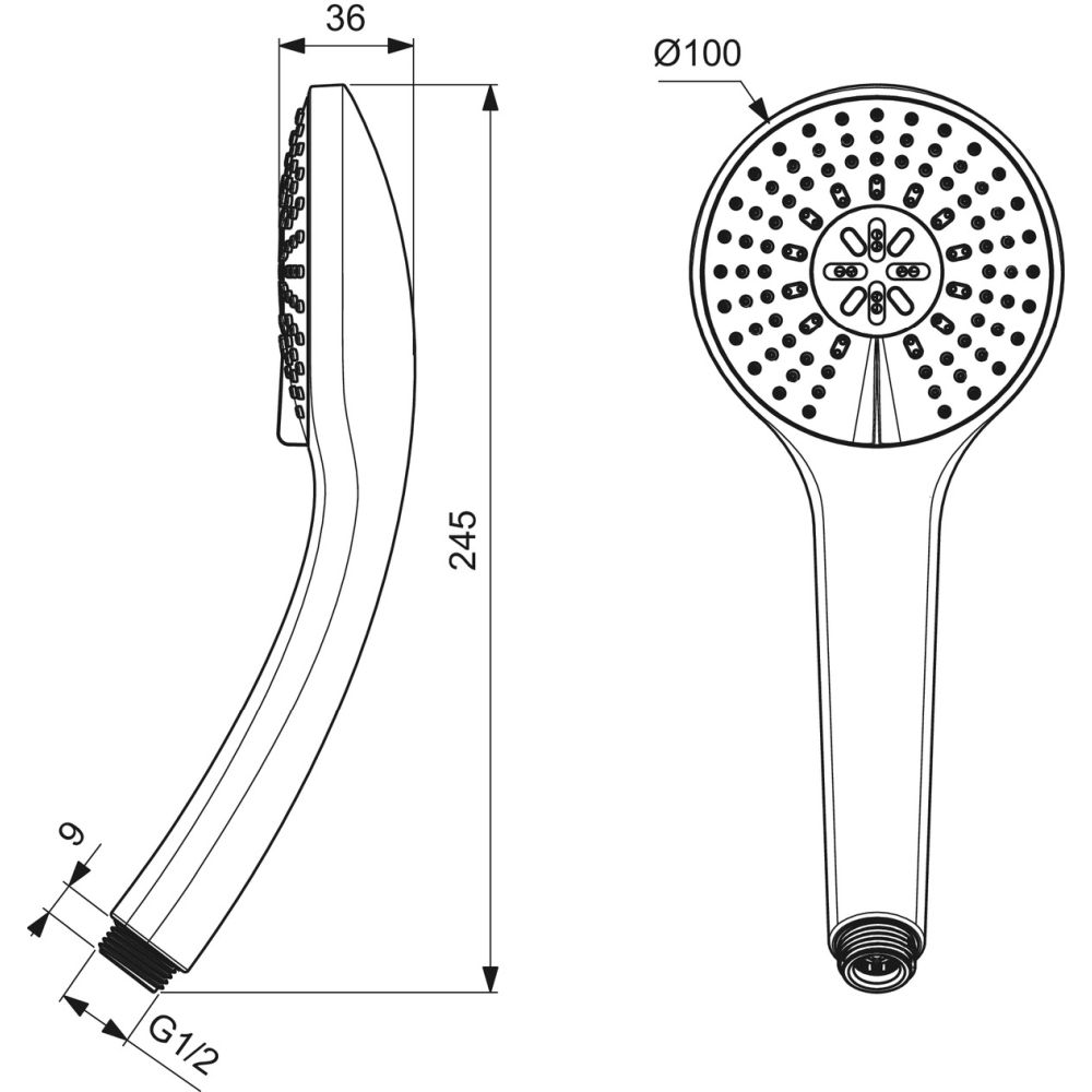 Para de dus Ideal Standard Idealrain Soft crom lucios cu 3 functii [5]