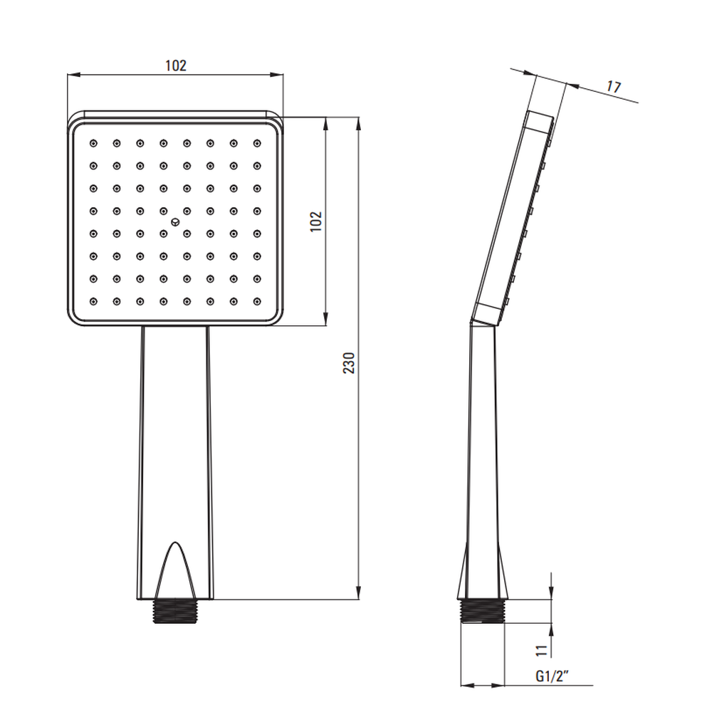 Para dus patrata culoare negru Deante Boro [2]
