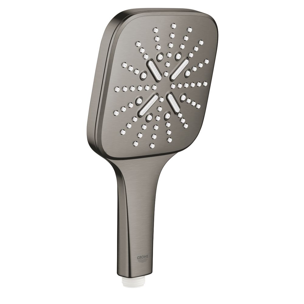 Para dus patrata Grohe Rainshower Smartactive 130 cu 3 functii, antracit periat Hard Graphite