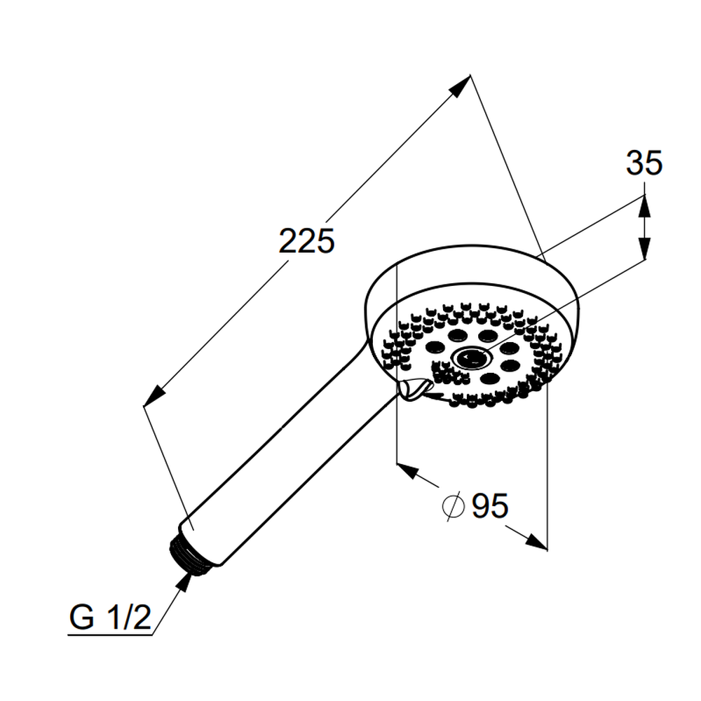 Para dus rotunda Kludi Logo 3S negru mat cu 3 functii [2]