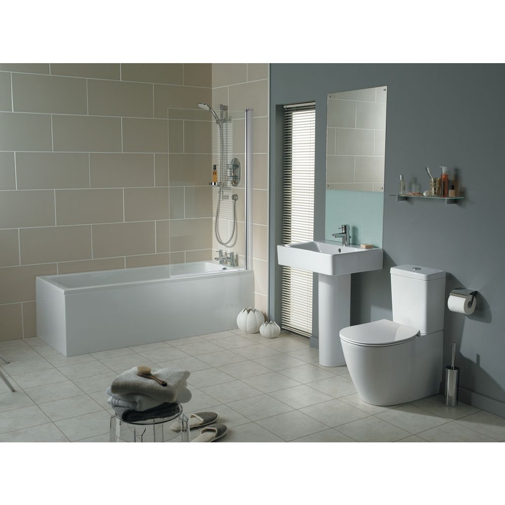Paravan cada sticla securizata, rectangular, profil crom, 80x140 cm, Ideal Standard Connect [4]
