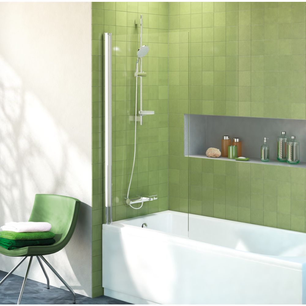 Paravan cada sticla securizata, rectangular, profil crom, 80x140 cm, Ideal Standard Connect [3]