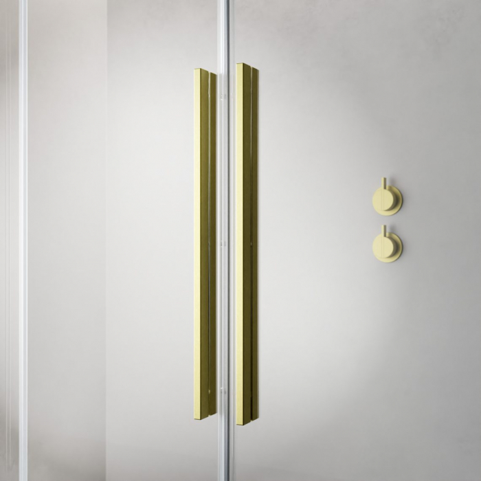 Paravan cada glisant, 170x150 cm, auriu periat, orientare stanga, Radaway Furo [2]