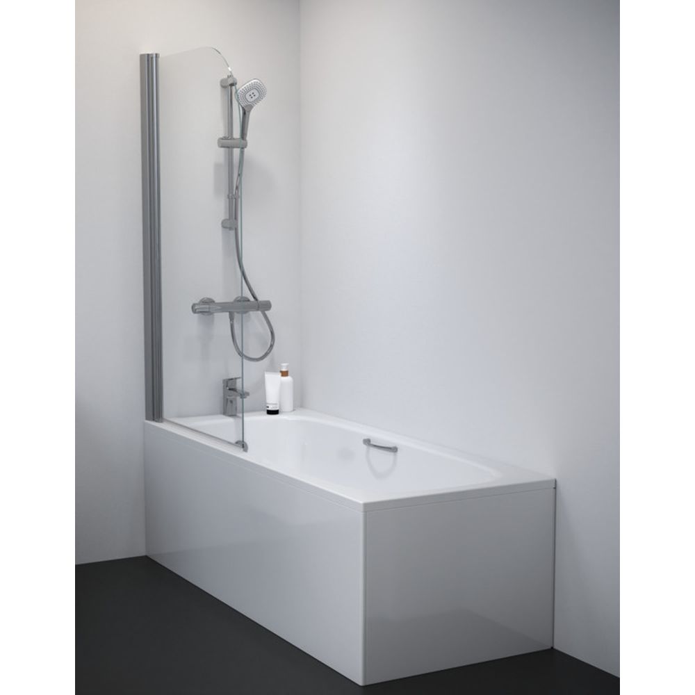 Paravan cada sticla securizata, rotunjit, profil crom, 80x140 cm, Ideal Standard Connect [7]