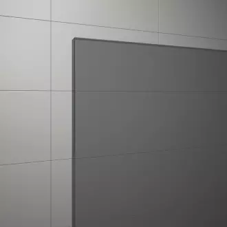 Paravan de dus 80x200 cm, sticla fumurie cu grosime de 8 mm, profil negru, Ronal Easy [3]