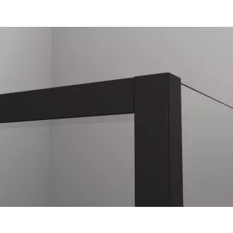 Paravan de dus 80x200 cm, sticla fumurie cu grosime de 8 mm, profil negru, Ronal Easy [2]