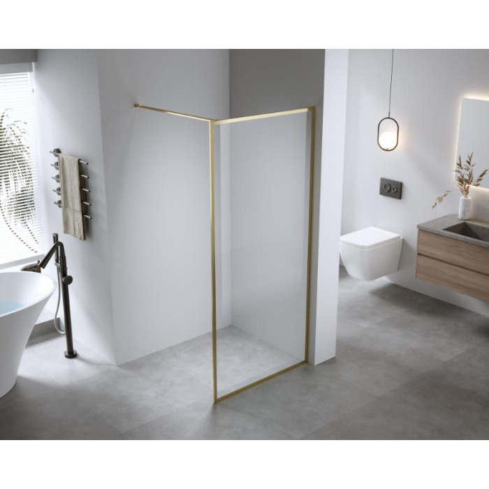 Paravan de dus auriu periat Walk-In 100 cm, sticla grosime 8 mm, Mediterraneo Trixie [3]