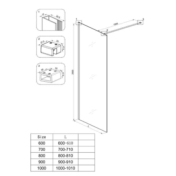 Paravan de dus auriu periat Walk-In 120 cm, Mediterraneo Trixie [8]