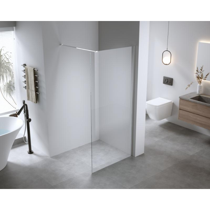 Paravan de dus crom Walk-In 100 cm, grosime sticla 8 mm Mediterraneo Trixie [2]