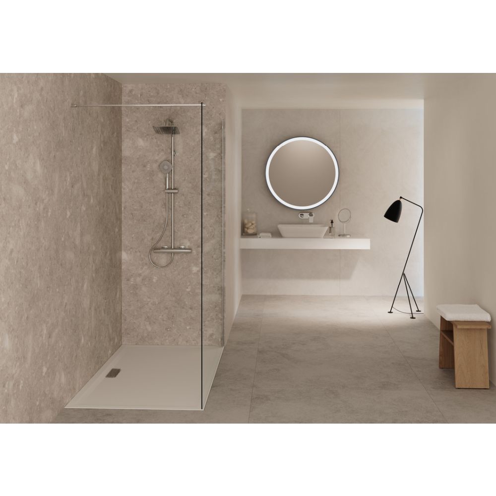 Paravan dus walk-in 90x195 cm Ideal Standard Connect, sticla securizata, profil crom lucios [3]