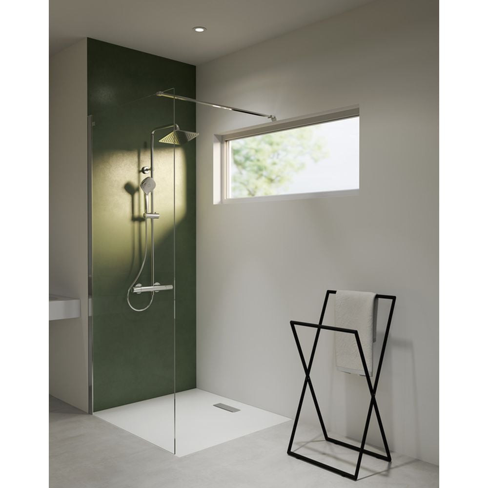 Paravan dus walk-in 90x195 cm Ideal Standard Connect, sticla securizata, profil crom lucios [2]