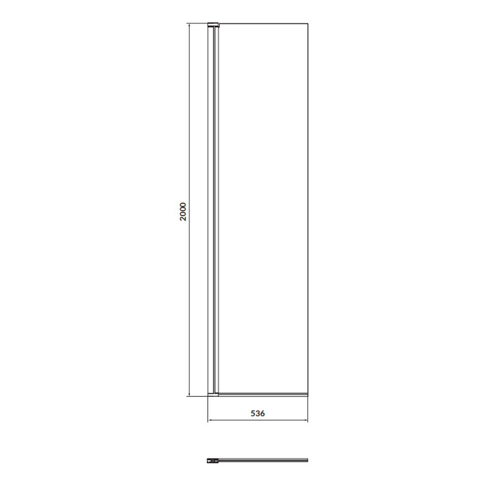 Paravan dus mobil 50x200 cm sticla securizata, profil crom pentru cabina dus walk-in Cersanit Mille [2]
