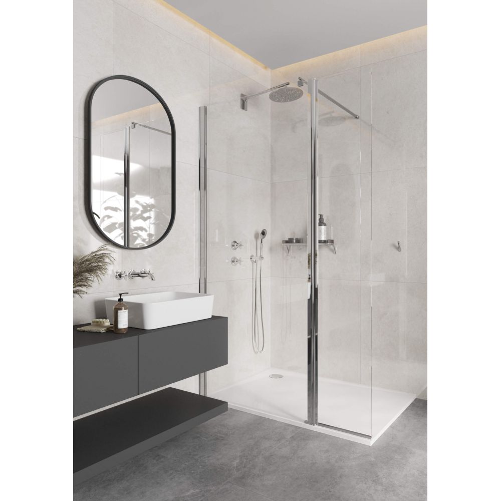 Paravan dus mobil sticla walk-in 40x200 cm crom lucios Deante Kerria Plus [3]