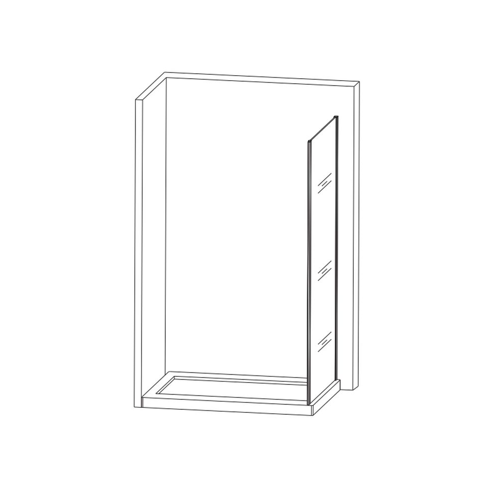 Perete fix dus sticla cu cadru metalic 100x190 cm Sanswiss, Ocelia [5]