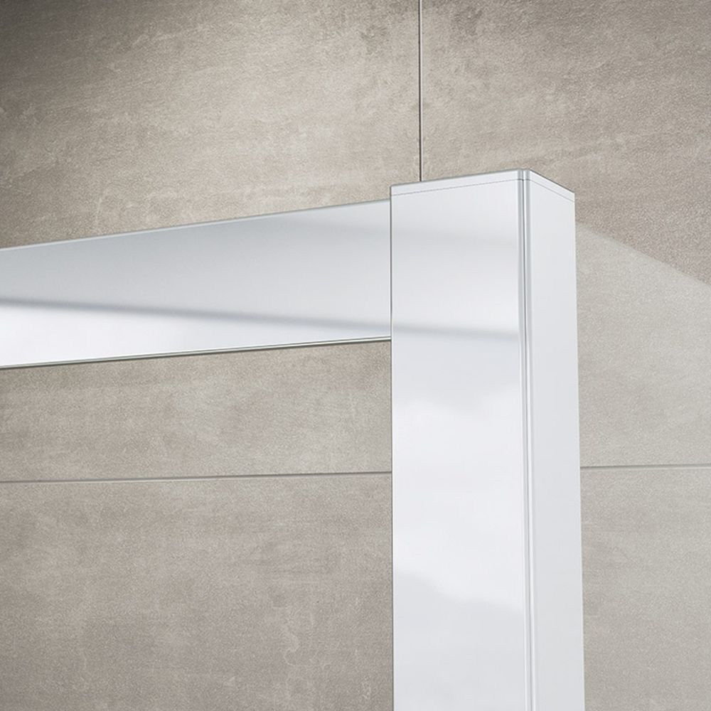 Perete fix dus sticla cu cadru metalic 100x190 cm Sanswiss, Ocelia [3]