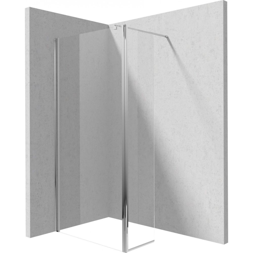 Paravan dus sticla securizata 30x200 cm profil crom pentru cabina dus walk-in Cersanit Mille [2]