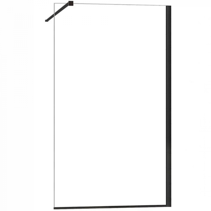 Paravan dus sticla securizata easy clean walk-in negru mat 120x200 cm Mediterraneo, Foxy [2]
