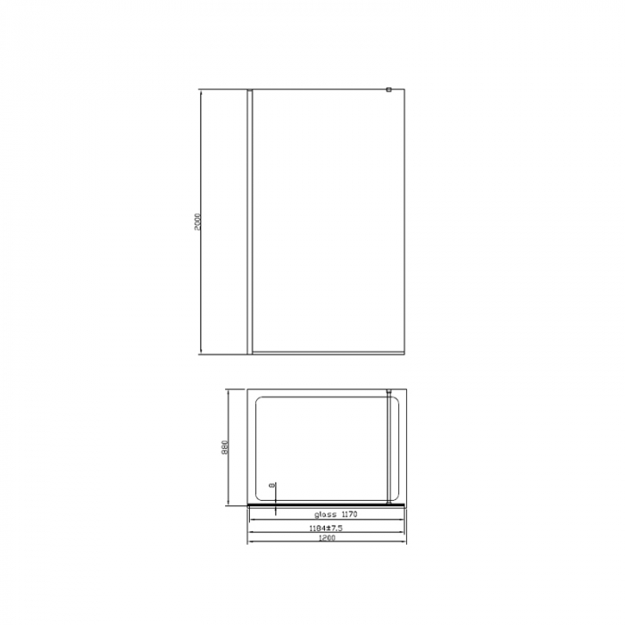 Paravan dus sticla securizata easy clean walk-in 120x200 cm, auriu periat, Mediterraneo Foxy [3]