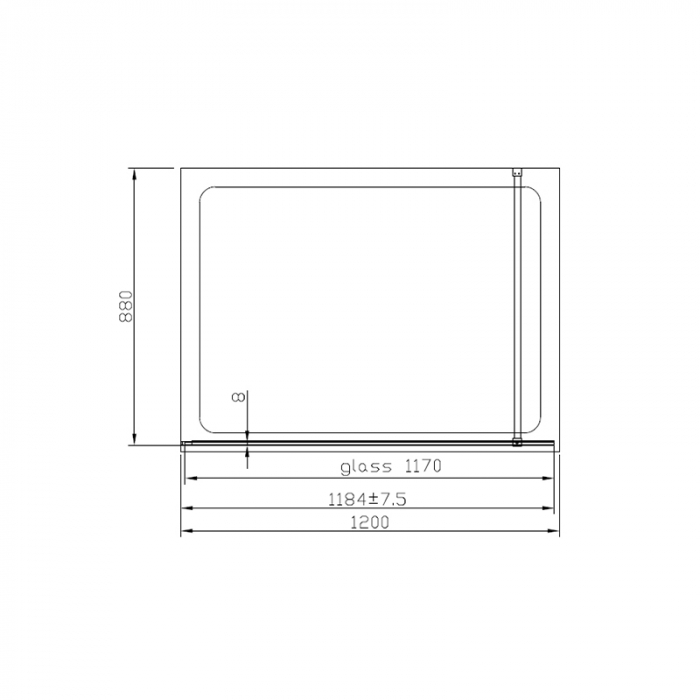 Paravan dus sticla securizata easy clean walk-in 120x200 cm, auriu periat, Mediterraneo Foxy [4]