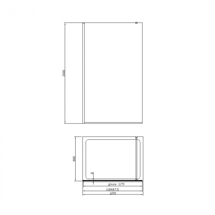 Paravan dus sticla securizata easy clean walk-in 120x200 cm, crom lucios, Mediterraneo Foxy [3]