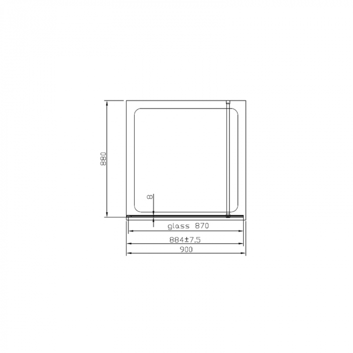 Paravan dus sticla securizata easy clean walk-in 90x200 cm, auriu periat, Mediterraneo Foxy [4]