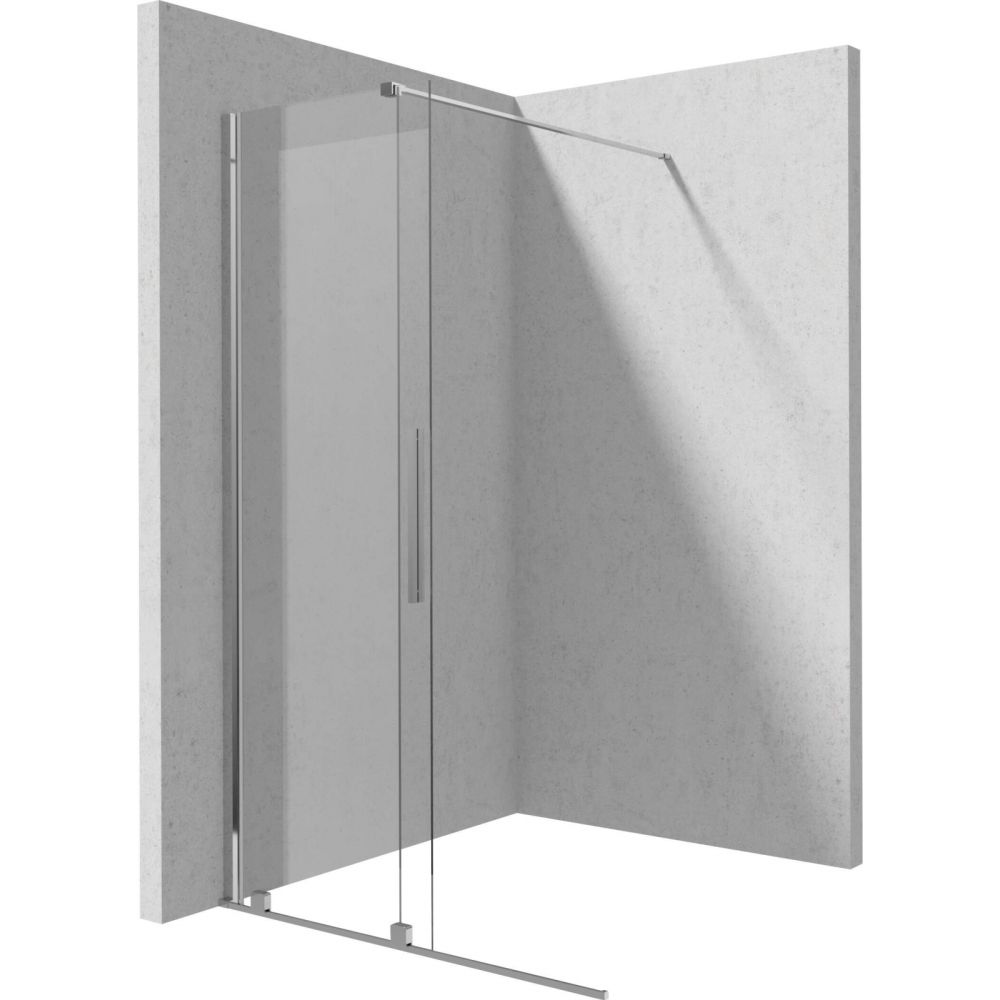 Set paravan dus sticla securizata walk-in, usa glisanta, 100x195 cm, Deante Prizma, cu rigola dus, iesire laterala, 700 mm, Cersanit Tako Slim [3]