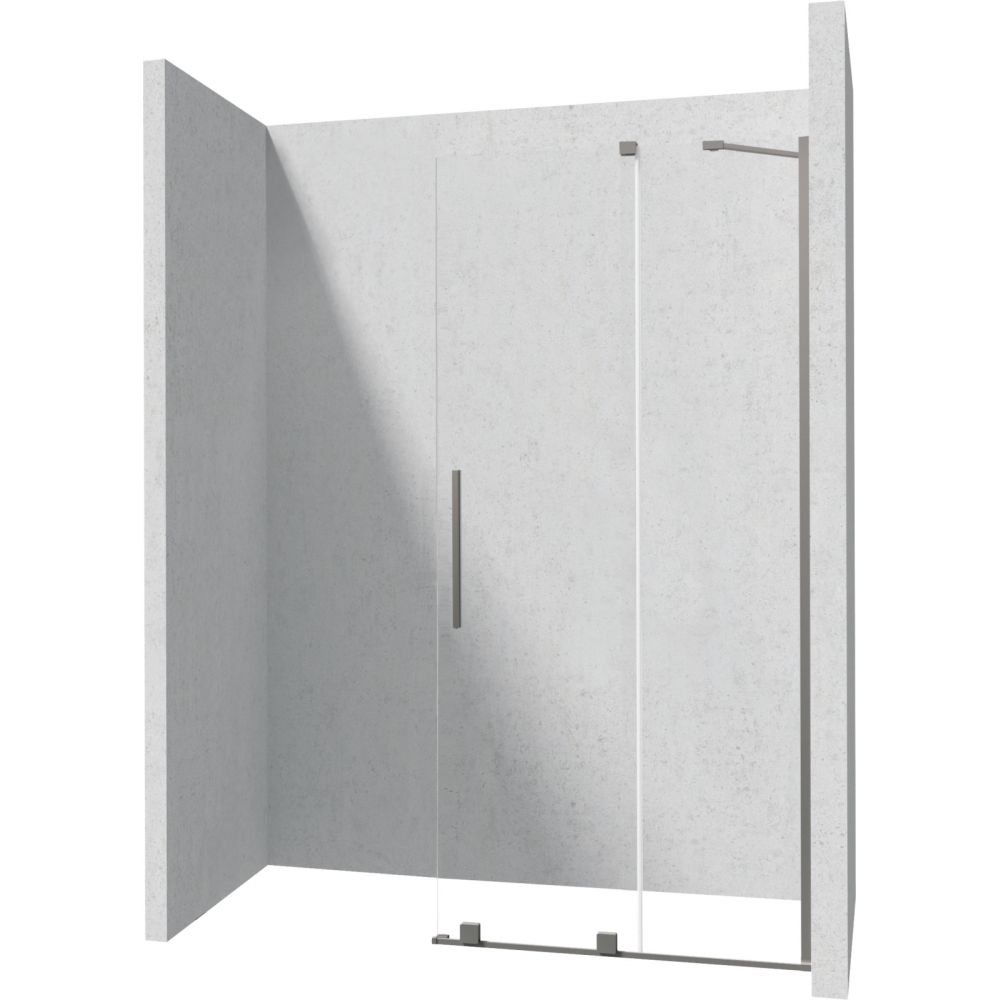 Paravan dus sticla securizata walk-in cu usa glisanta, 100x195 cm, titan, Deante Prizma [3]