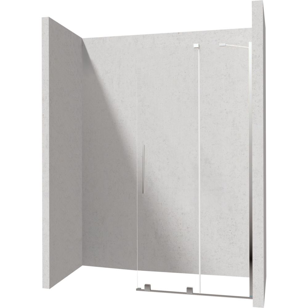 Paravan dus sticla securizata walk-in cu usa glisanta, 120x195 cm, crom lucios, Deante Prizma [7]