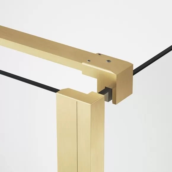 Paravan dus sticla walk-in 100x200 cm auriu periat Sanswiss Easy STR4P [3]