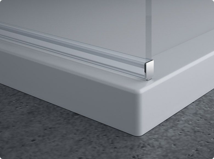 Paravan dus sticla walk-in 140x200 cm cu cadru metalic crom RONAL PUR [5]